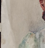 1949 р. Павлюк А.Г. Портрет дівчини папір акварель 40Х29.5 см, фото №4