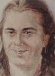 1950 р. Павлюк А.Г. Портрет дівчини папір акварель 40Х29.5 см, фото №4