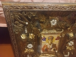 Икона Николая Чудотворца.Киот.ф-т.35.5х34см., фото №6