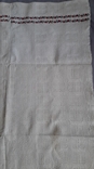 Скатертина 147х86см, тканий візерунок і вишивка хрестиком., фото №4