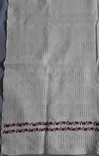 Скатертина 147х86см, тканий візерунок і вишивка хрестиком., фото №7