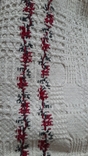 Скатертина 147х86см, тканий візерунок і вишивка хрестиком., фото №8