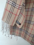 Трендовий бежевий шарф в клітку Burberry london , made in Nenal, фото №13