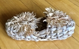 Тапочки (лапти) плетеные из рогозы (размер 38-40) для бани, фото №7