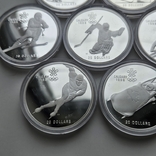 20 долларов Канада Олимпийские игры в Калгари набор 10 монет полный набор, фото №7
