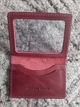 Обкладинка на ID паспорт автодокументи права Grande Pelle 100х70х10 глянцева шкіра вишня, фото №4
