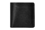 Портмоне з монетницею Grande Pelle Lettera 100х100х20 мм шкіра Sicillia чорний, фото №2