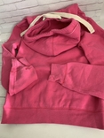 Жіноче худи рожевий однотонний з кишенями, бавовна, трикотаж, утепленний, толстовка., фото №3