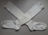 Шкарпетки високі натуральна вовна, h 55 см., не використовувались, фото №2