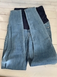 Джинсові штани з трикотажним поясом для вагітних, розмір S або М, photo number 4