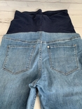 Джинсові штани з трикотажним поясом для вагітних, розмір S або М, photo number 5