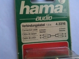 Аудио кабель Hama 2x2 RCA 1.5 met. West-Germany, фото №3
