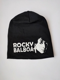 Чорна шапка унісекс Rocky Balboa бренд Beechfield original, numer zdjęcia 2