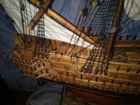 Інтер'єрний дерев'яний корабель парусний, фото №7