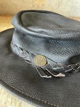 Шкіряний капелюх з полями Австралія, фото №3