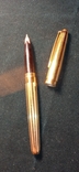 Ручка з золотим пером, поз.корпус, знак якості, фото №5