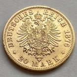 20 марок 1876 г. Вюртемберг, фото №3