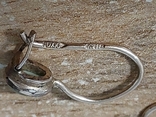 Серебренные сережки с позолотой 925* звезда. СССР., фото №5