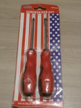  Набір викруток із гумовою ручкою 2 шт 2pc Screwdriver set 200 мм, photo number 2