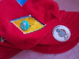 Красная вельветовая кепка клоуна с знаками, значки карнавал 2015 Kinderfasching, фото №7