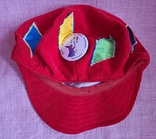 Красная вельветовая кепка клоуна с знаками, значки карнавал 2015 Kinderfasching, фото №8