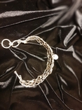 Срібний браслет з перлинами, фото №6