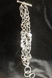 Срібний браслет з перлинами, фото №7