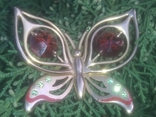 Бабочка с красными камнями настольный Декор статуэтка кристаллы Swarovski Crystocraft, фото №4