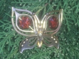 Бабочка с красными камнями настольный Декор статуэтка кристаллы Swarovski Crystocraft, фото №6