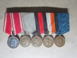 Колодка с пятью медалями.периода 1900-1916гг, фото №2