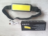 Налобный LED фонарик аккумуляторный с USB, BL-TM-G14, фото №8