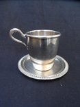 Кофейная пара серебро 800 пр вес 106 гр, фото №3