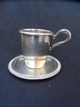 Кофейная пара серебро 800 пр вес 106 гр, фото №13