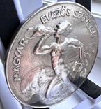 Медаль Серебро 1927 Венгрия Bern Lajos оригинал, фото №8