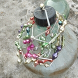 Старинное украинское стеклянное намисто ,колье, бусы. Стеклянные бусины, фото №2