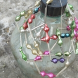 Старинное украинское стеклянное намисто ,колье, бусы. Стеклянные бусины, фото №4