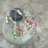 Старинное украинское стеклянное намисто ,колье, бусы. Стеклянные бусины, фото №5