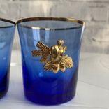 Blue glass glasses with metal overlays, photo number 3