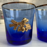 Blue glass glasses with metal overlays, photo number 4