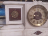 Часы старинные каминные Жозефина подарки Наполеона бронза мрамор механика Франция, фото №8
