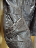 Куртка кожаная коричневая, фото №10