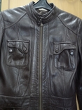 Куртка кожаная коричневая, фото №12