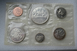 Годовой набор 1965 г. Канада, в банковской запайке, 4 монеты - серебро, фото №2