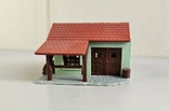 Модель строения хозяйственной постройки с навесом, 1:87 / H0, фото №4