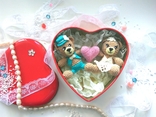 Свадебные мишки для букета цветов, подарок на свадьбу, годовщину, весільні ведмедики, photo number 7