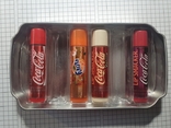 Бальзами для губ.LIP SMACKER. COCA-COLA. 4 стіка в подарунковому Боксі .USA ., фото №5