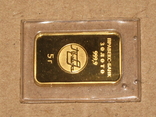 Слиток золота 5 грамм 999,9 золотой злиток 5 грам Правекс Банк, фото №6