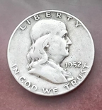50 центов 1952 США Франклин Колокол, фото №2