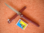 Нож складной на подшипниках Флиппер brown с чехлом, photo number 3