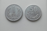  50 грошей, 1 злотый 1974 год. Польша, фото №2